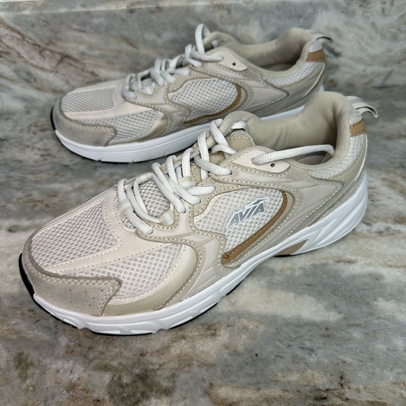 FINAL PRICE DROP Avia Women's Beige and White Sneakers - Picture 2 of 8